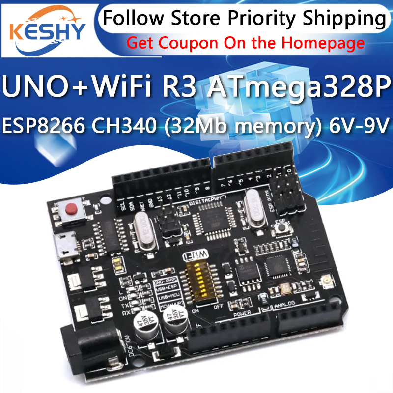 UNO+WiFi R3 ATmega328P+ESP8266 – Display Epaper 2.9 Bewertung und Preis